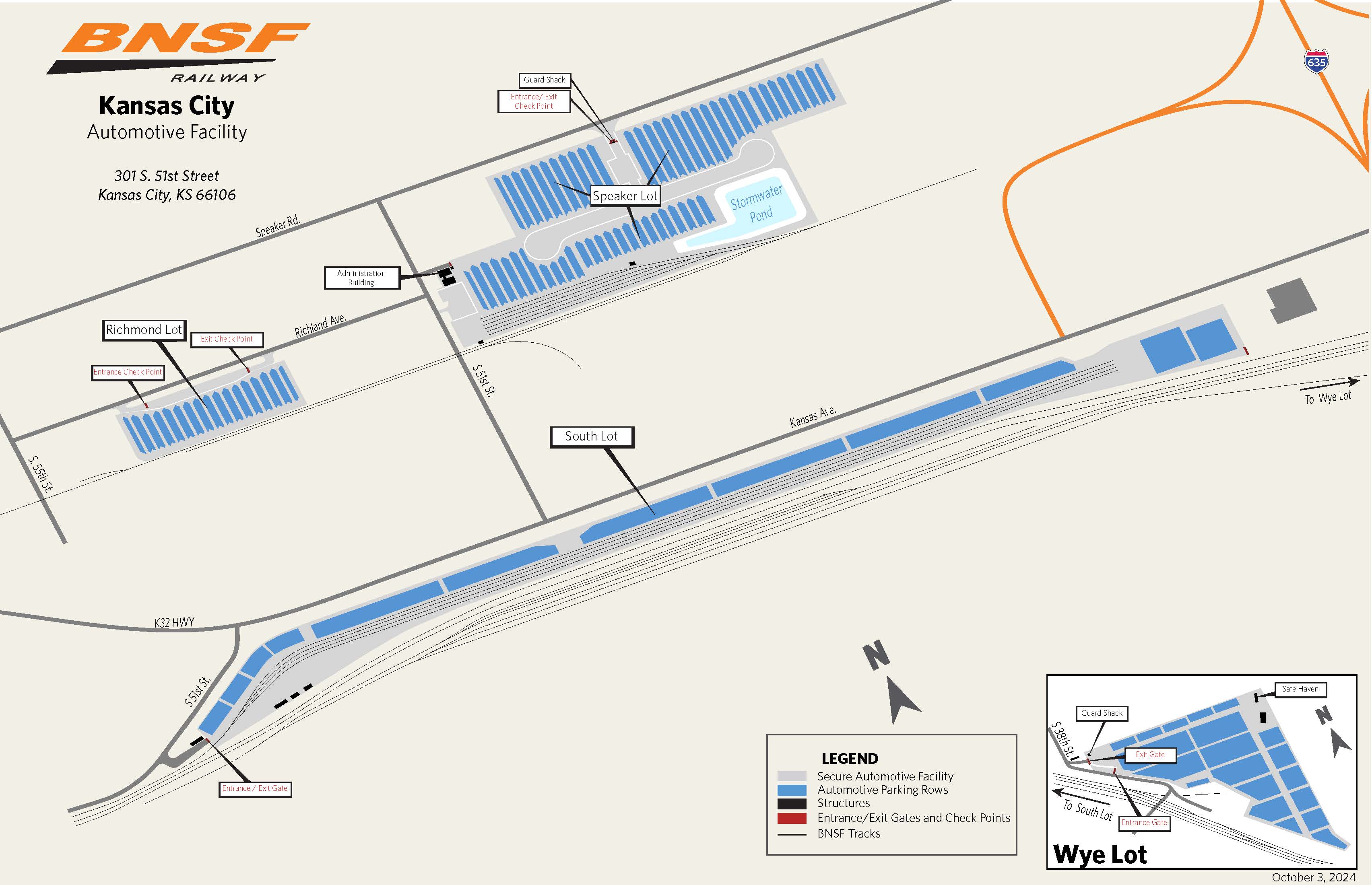 Kansas City, KS Automotive Facility Map
